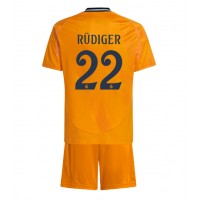 Real Madrid Antonio Rudiger #22 Auswärts Trikotsatz Kinder 2024-25 Kurzarm (+ Kurze Hosen)